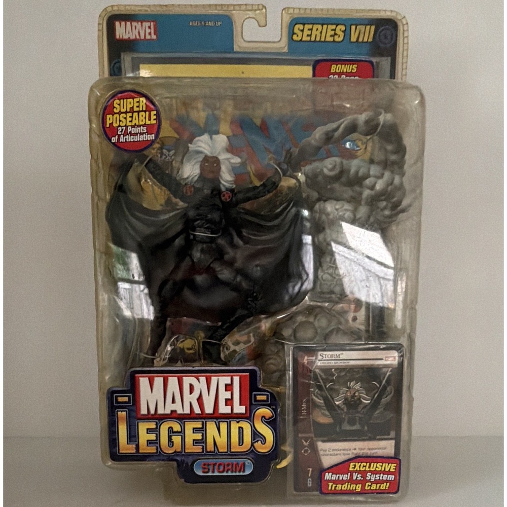 Marvel Legends Series VIII Storm X-Men Action Figure w/ Trading Card 2004
